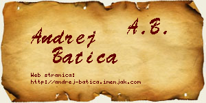 Andrej Batica vizit kartica